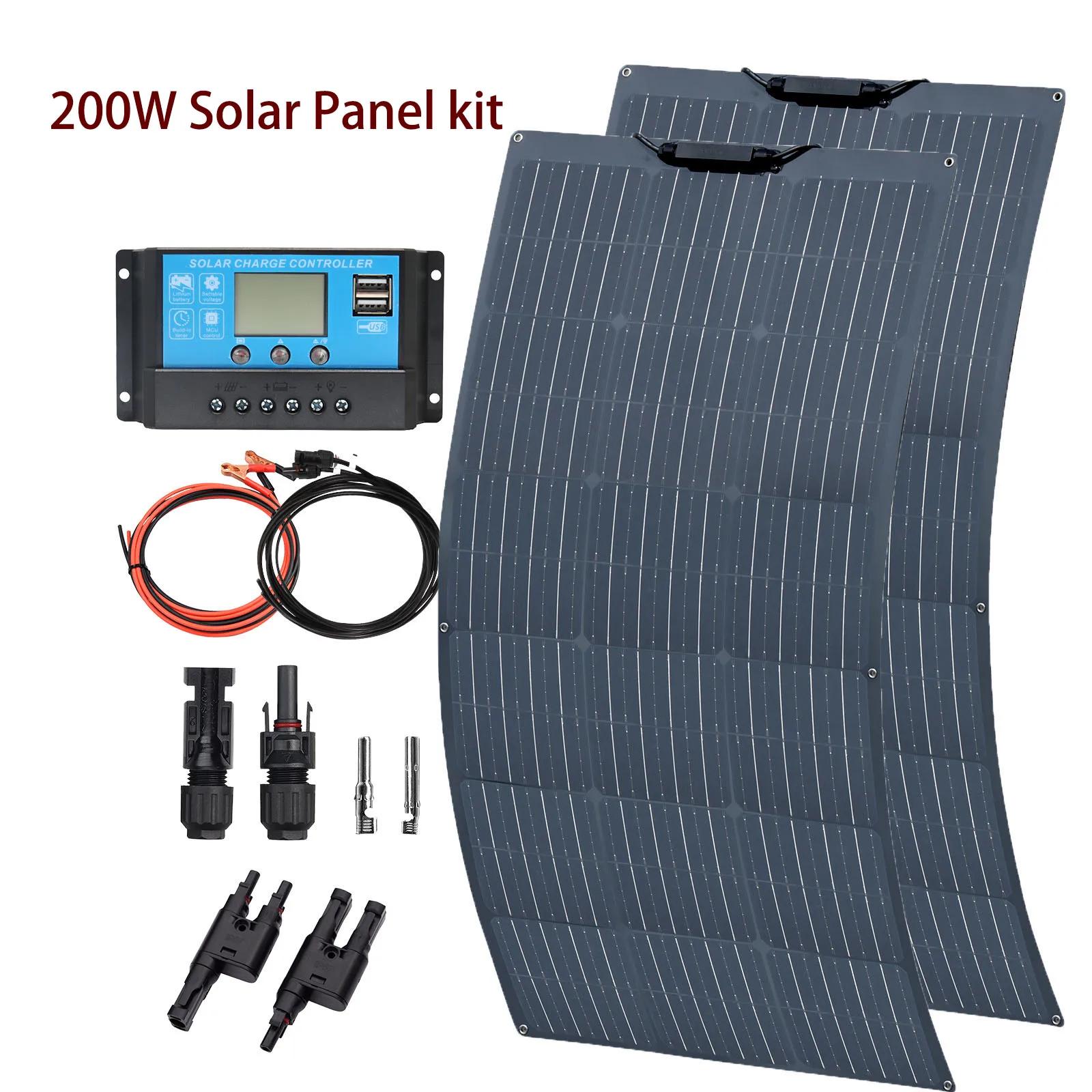 Solar Panel kit  ¾  г ŰƮ, RV Ʈ ڵ  Ʈѷ, ͸ , 19.8V, 100 W, 100W, 200 W, 12V, 24V